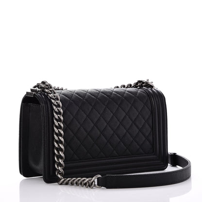 Chanel Caviar Quilted Medium Boy Flap Black 4 of 9