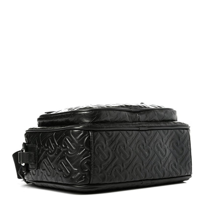 Burberry Calfskin Embossed Monogram Small Camera Bag Black 3 of 4