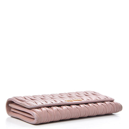 Miu Miu Nappa Matelasse Flap Wallet Orchidea 4 of 11