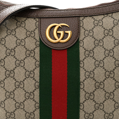 Gucci GG Supreme Monogram Web Small Ophidia Half Moon Hobo Brown 8 of 12