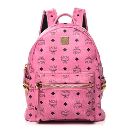 MCM Visetos Small Side Stud Stark Backpack Pink 1 of 10