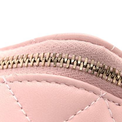 Chanel Lambskin Resin Quilted Vanity Case With Chain Pink 12 of 14
