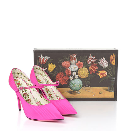 Gucci Moire Fabric Virginia Mary Jane Pumps 39 Amulet 10 of 10