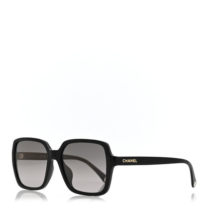 Chanel Acetate Polarized Square Sunglasses 5505-A Black 3 of 7