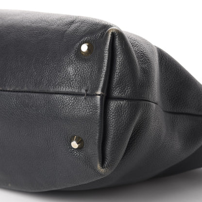 Lanvin Grained Calfskin New Easy Shopper Tote Navy Black 7 of 20