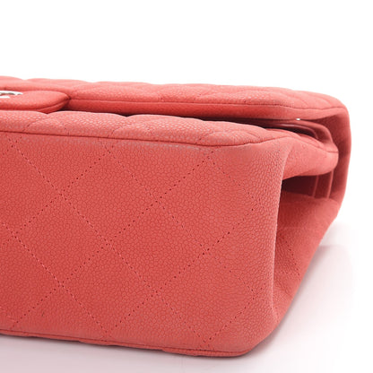 Chanel Iridescent Caviar Quilted Jumbo Double Flap Coral 13 of 15