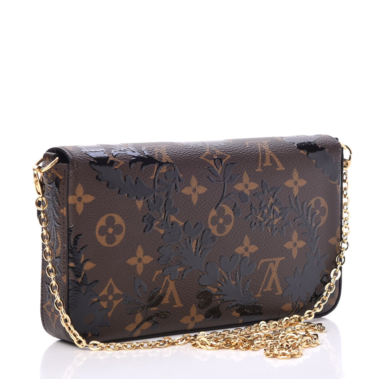 Monogram Blossom Pochette Felicie Chain Wallet Black