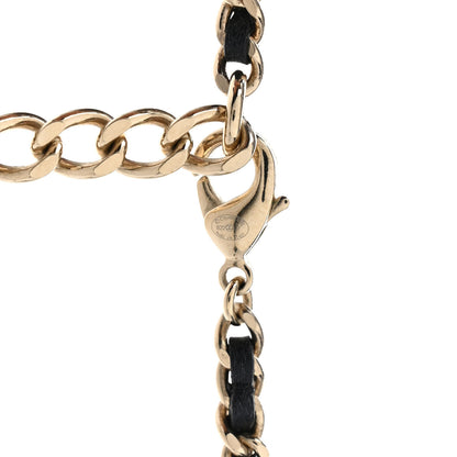 Chanel Lambskin Tweed CC Locket Pendant Necklace Grey Blue Black Silver Gold 5 of 5