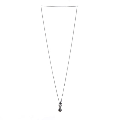 Chanel Mini Heart CC Necklace Ruthenium 3 of 6