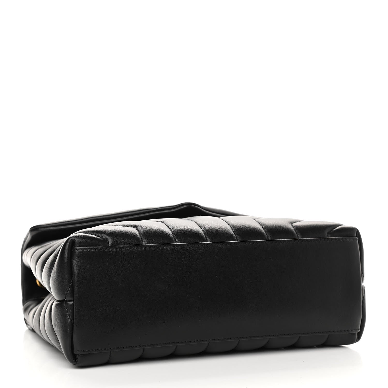 Saint Laurent Calfskin Y Quilted Monogram Small Loulou Chain Satchel Black 4 of 13