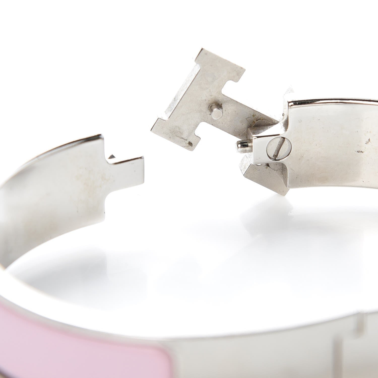 Hermes Enamel Narrow Clic Clac H Bracelet GM Rose Dragee 5 of 5