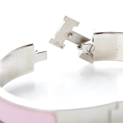 Hermes Enamel Narrow Clic Clac H Bracelet GM Rose Dragee 5 of 5