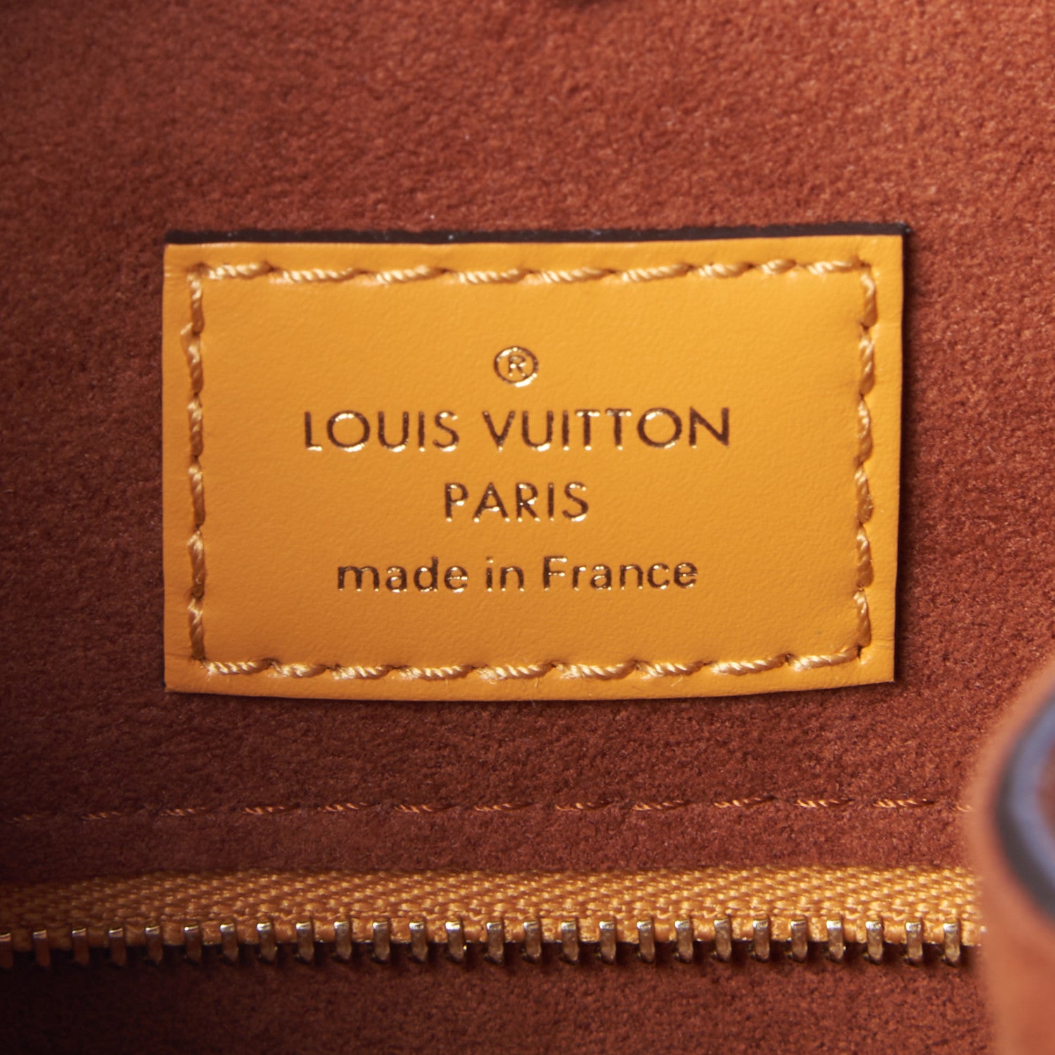 Louis Vuitton Calfskin Monogram Fold Tote MM Camel Sunbeam Cream 8 of 8