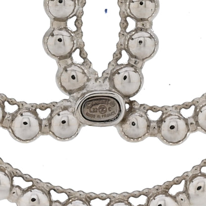 Chanel Metal Bead CC Round Brooch Silver 3 of 4