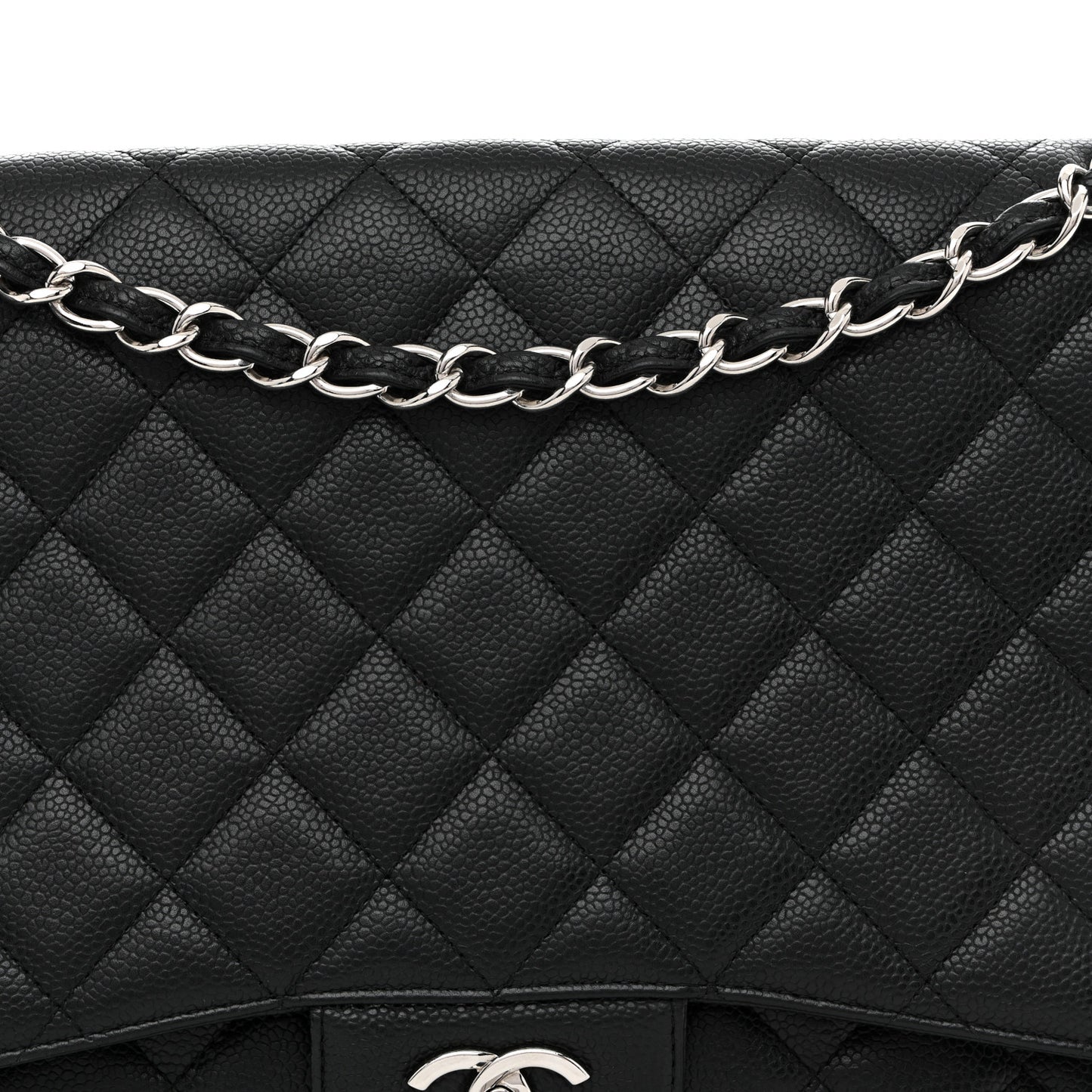 Caviar Maxi Single Flap Black