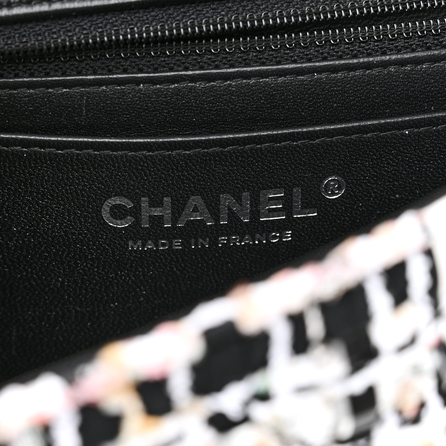 Chanel Tweed Quilted Mini Rectangular Flap White Black Multicolor 6 of 10