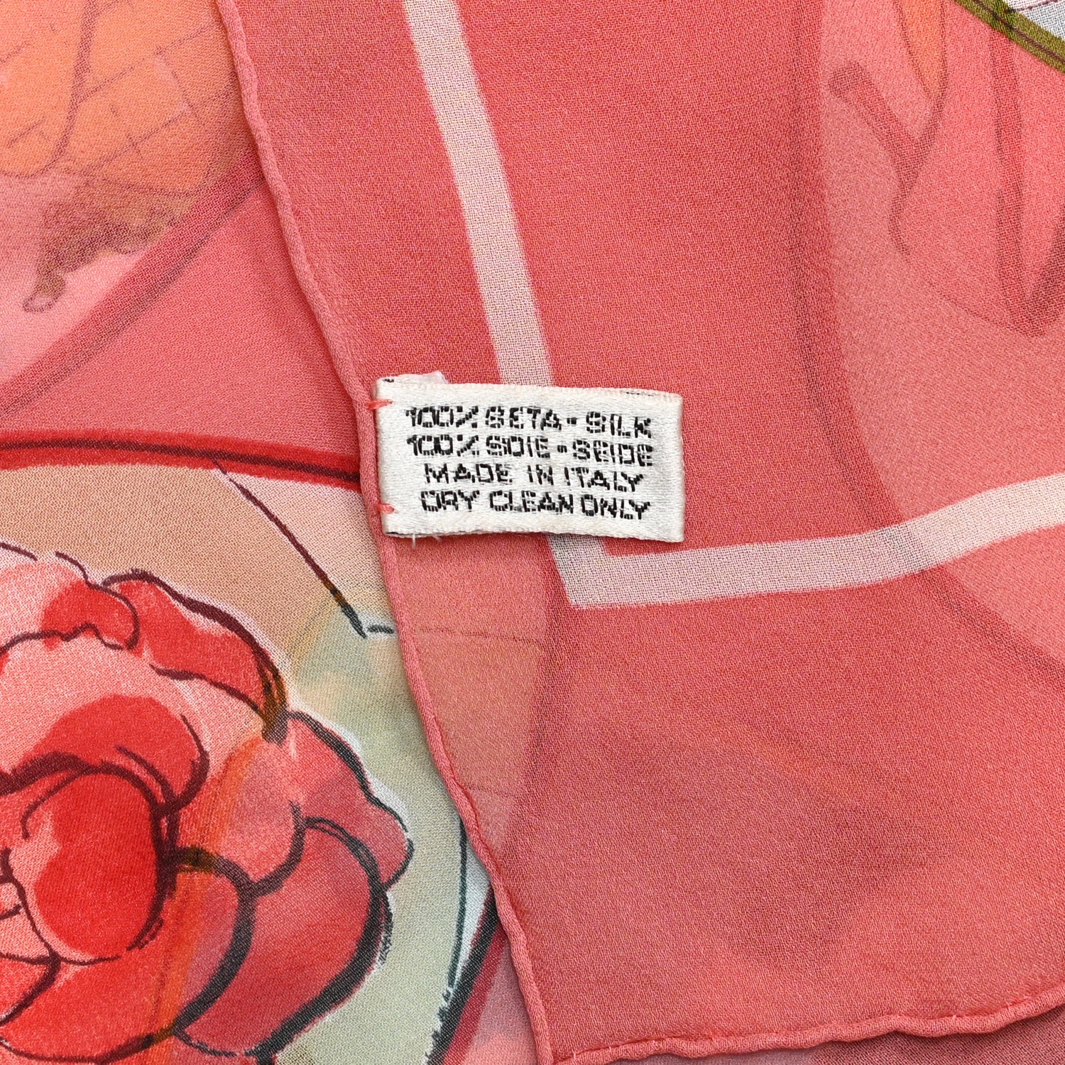 Chanel Silk Hearts Scarf Pink 4 of 4