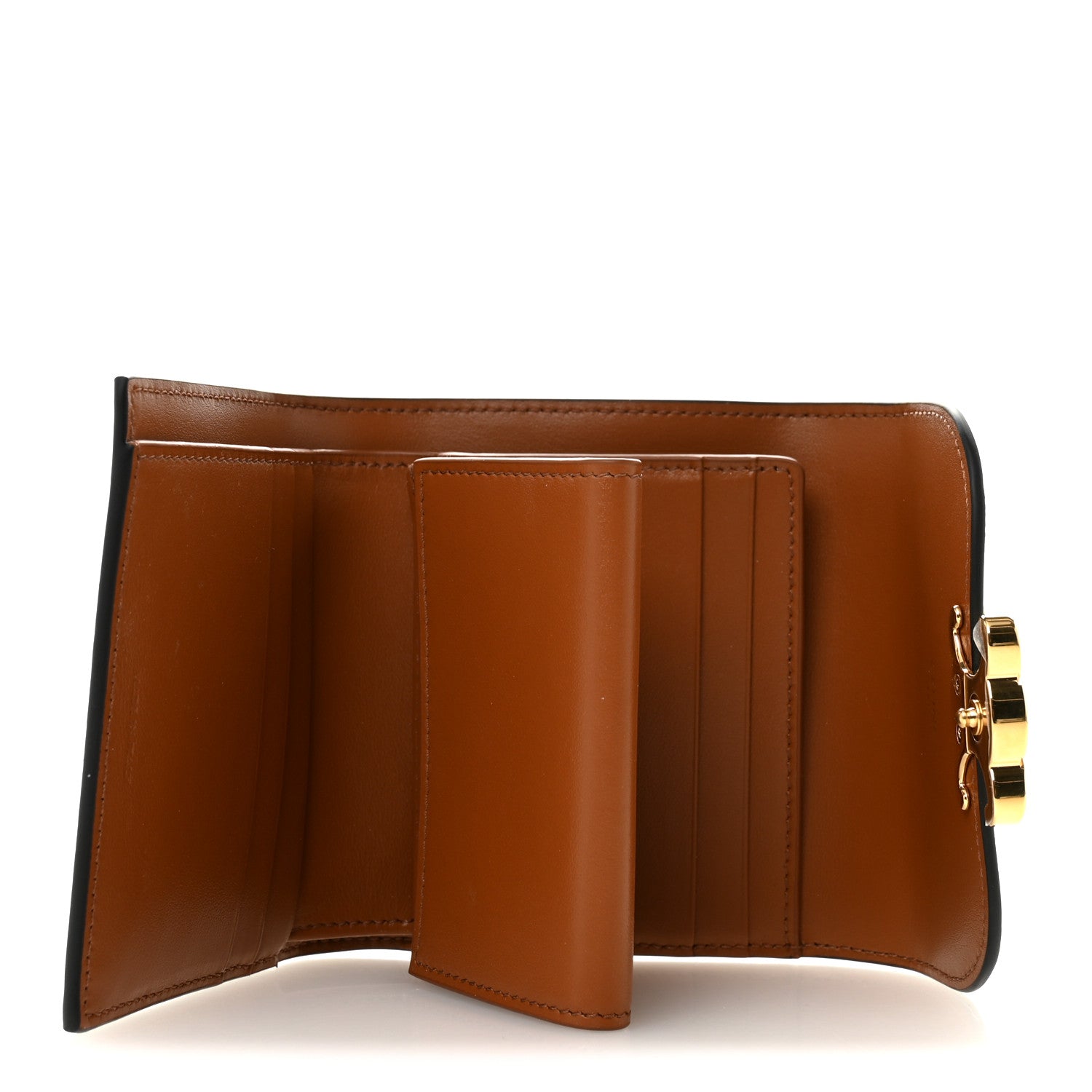 Celine Triomphe Canvas Small Triomphe Wallet Tan 5 of 9