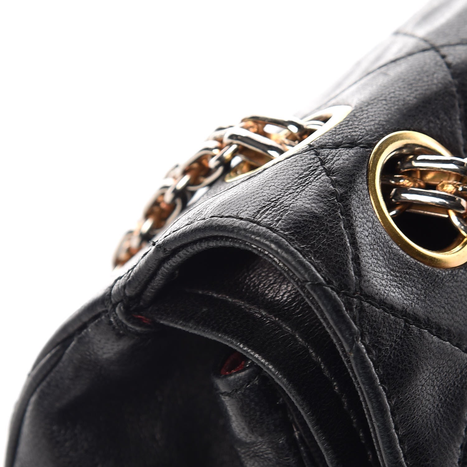 Chanel Lambskin Quilted Medium Double Flap Bijoux Chain Black 18 of 19