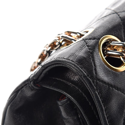 Chanel Lambskin Quilted Medium Double Flap Bijoux Chain Black 18 of 19
