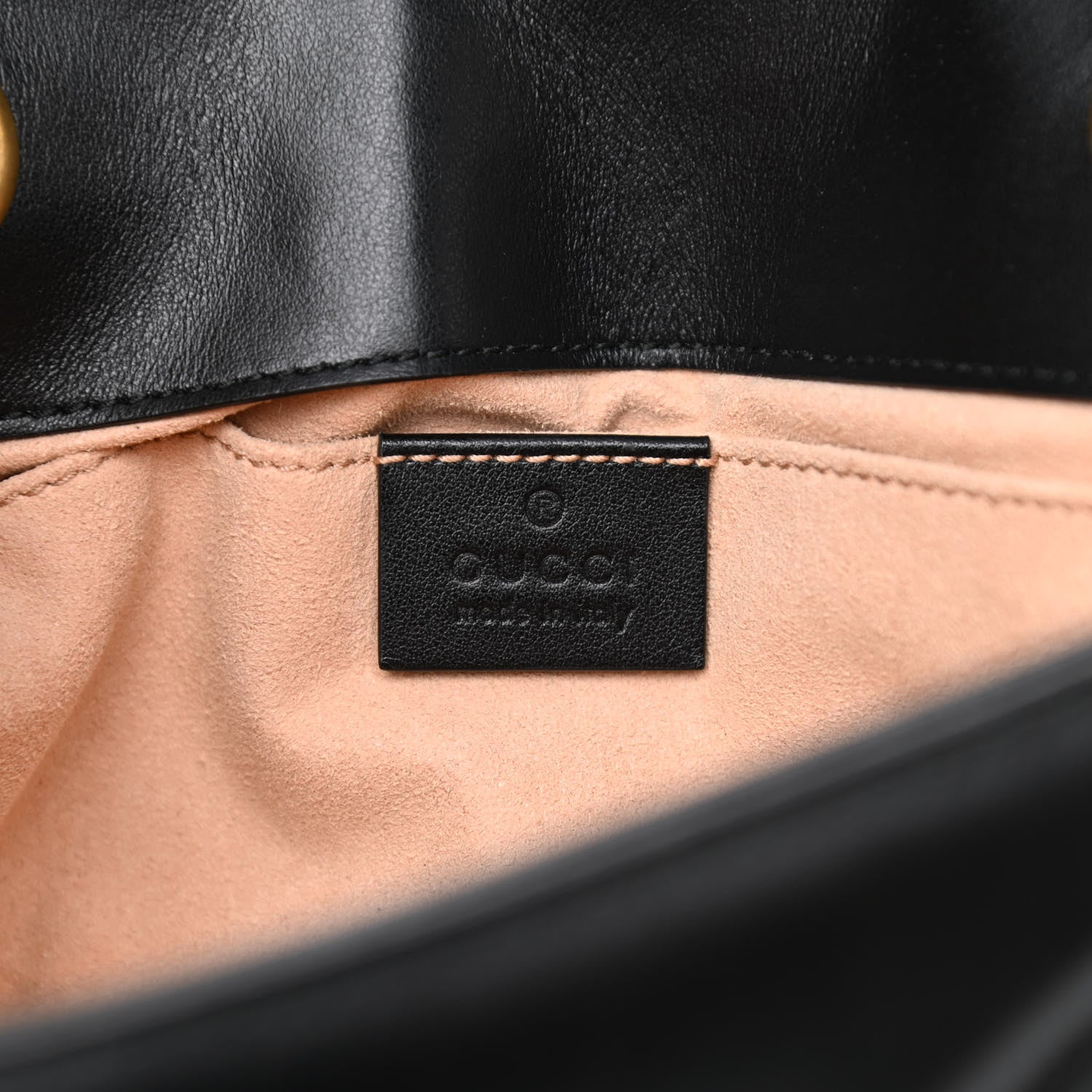 Gucci Calfskin Matelasse Mini GG Marmont Shoulder Bag Black 6 of 9