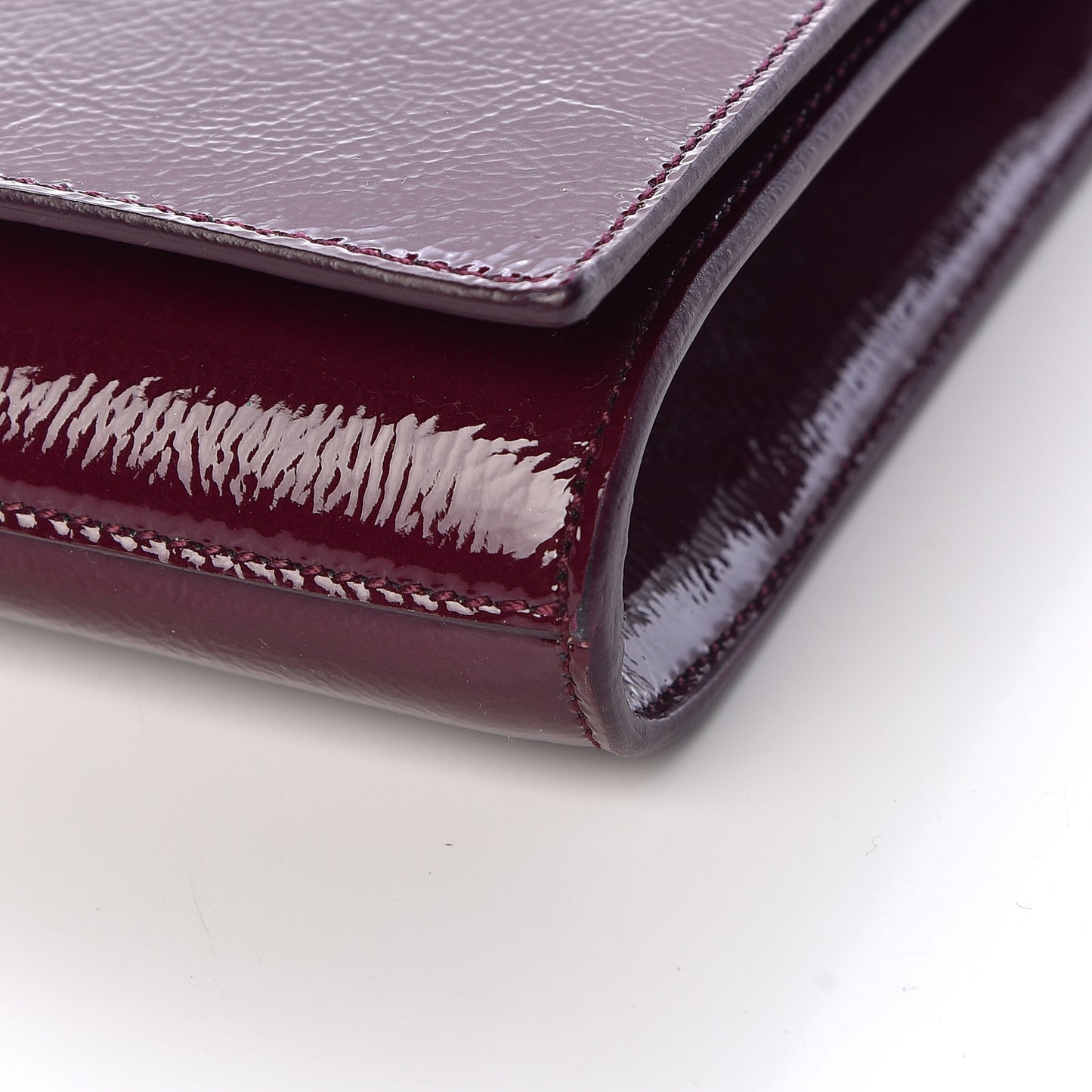 Textured Patent Monogram Large Belle De Jour Clutch Purple