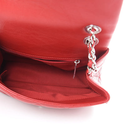 Chanel Crumpled Calfskin Medium Chain All Over Flap Red 5 of 13