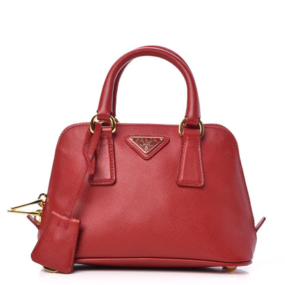 Prada Saffiano Lux Mini Promenade Tote Fuoco 1 of 9