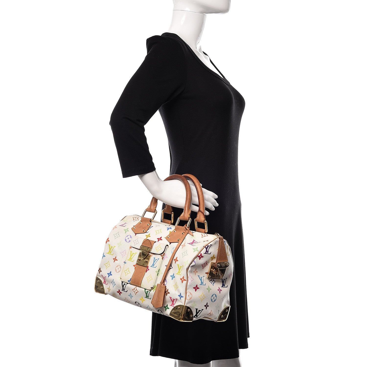 Louis Vuitton Monogram Multicolor Speedy 30 White 2 of 11
