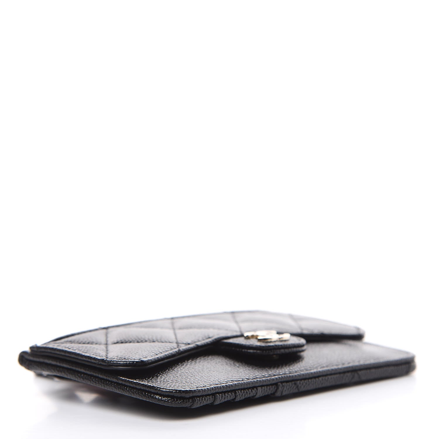 Chanel Caviar Quilted Flap Zip Card Holder Black 4 of 8