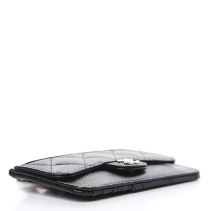 Chanel Caviar Quilted Flap Zip Card Holder Black 4 of 8