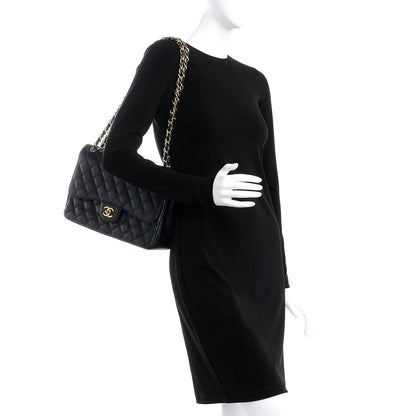 Chanel Caviar Quilted Jumbo Double Flap Black 3 of 8