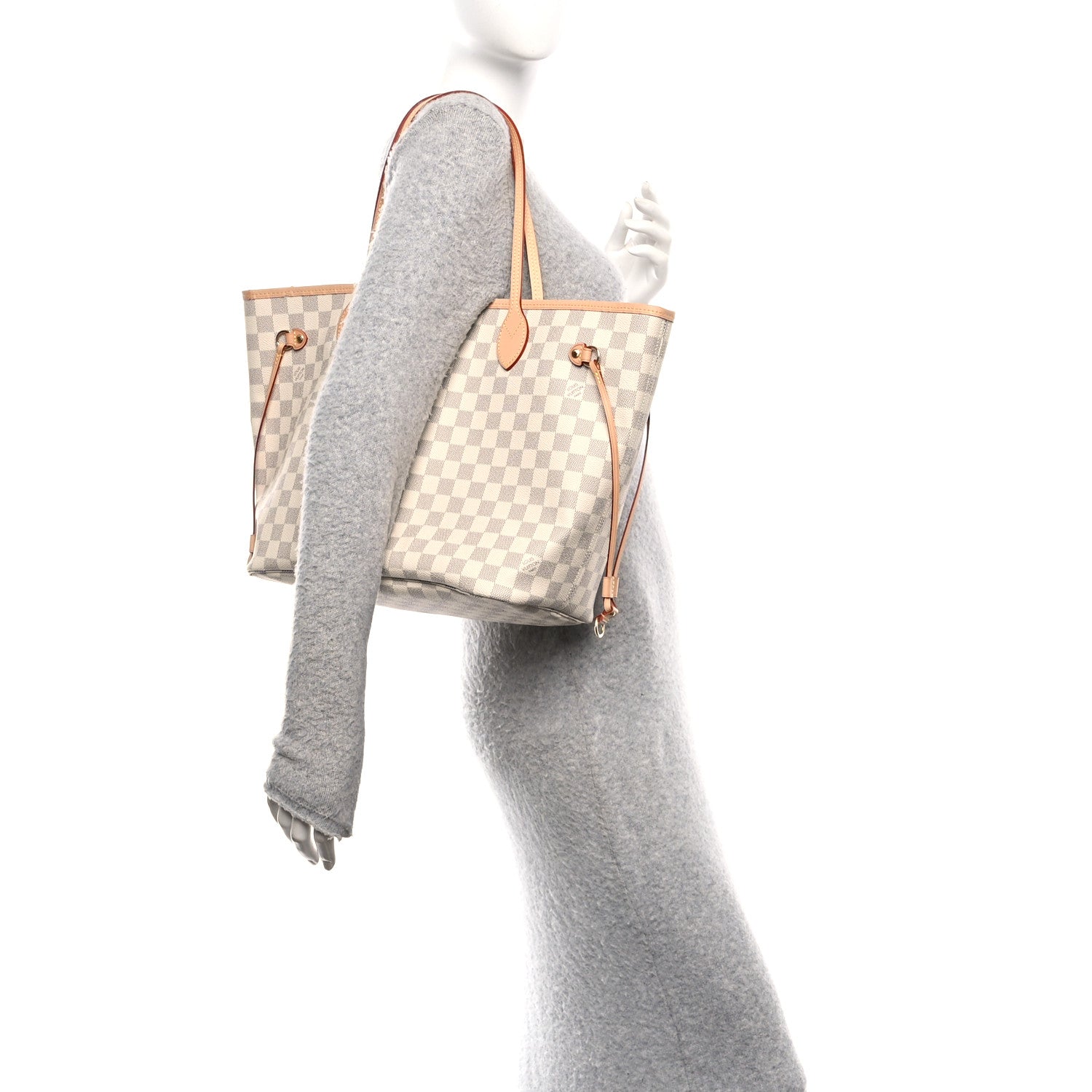 Louis Vuitton Damier Azur Neo Neverfull MM Rose Ballerine 2 of 11