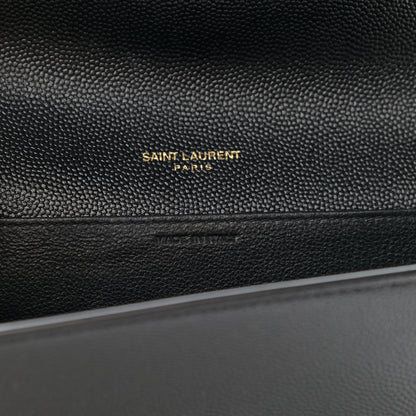 Saint Laurent Grain De Poudre Uptown Chain Wallet Black 9 of 14