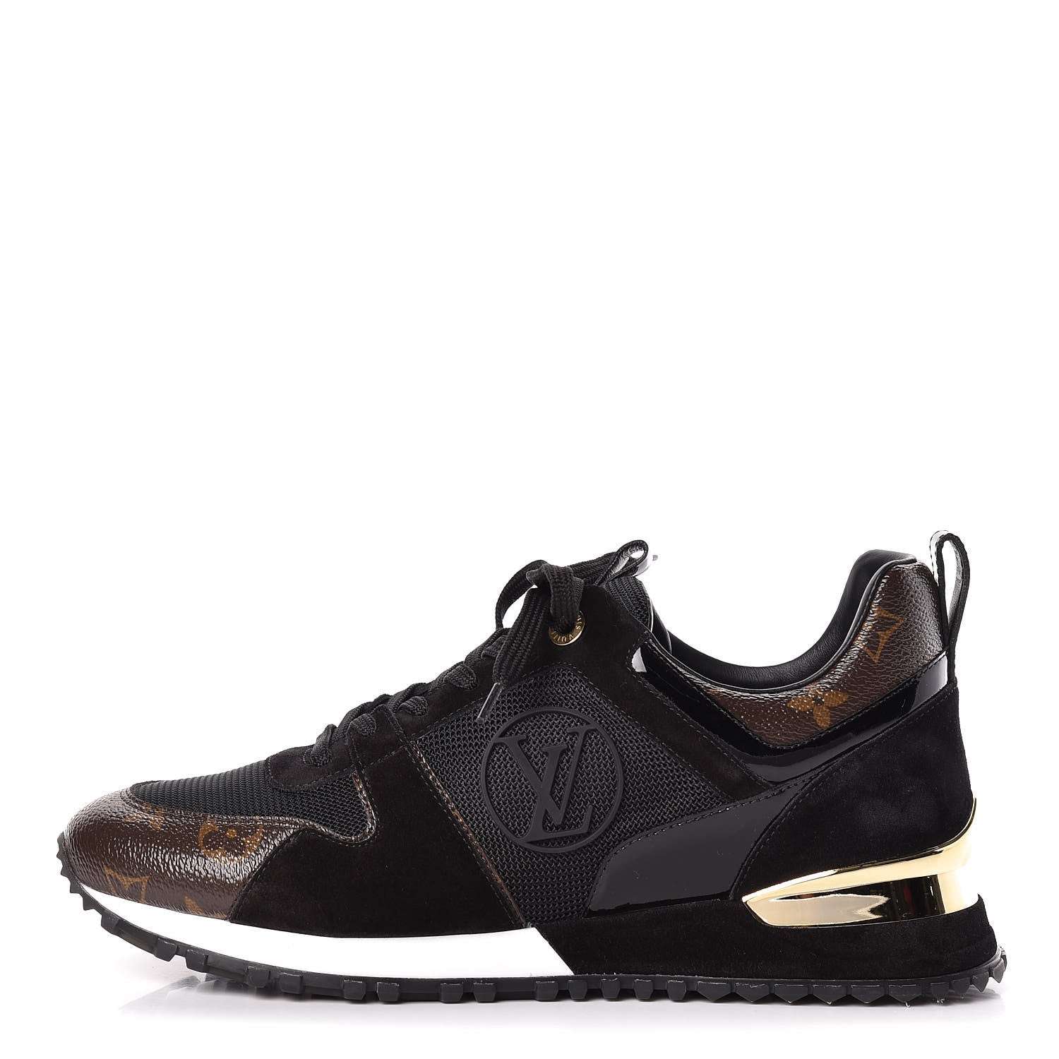 Louis Vuitton Suede Monogram Run Away Sneakers 39.5 Black 1 of 10