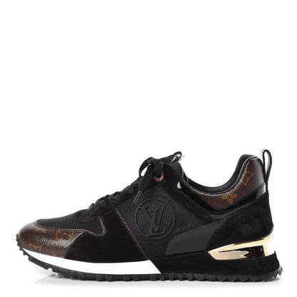 Louis Vuitton Suede Monogram Run Away Sneakers 39.5 Black 1 of 10
