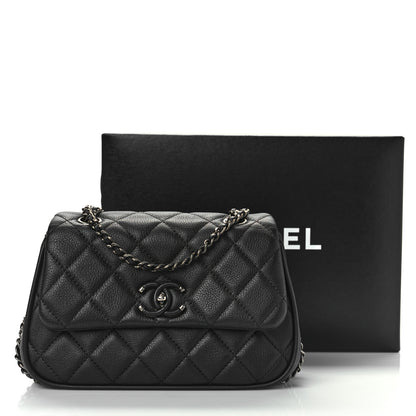 Chanel Calfskin Quilted Small Frame In Chain Flap Black 8 of 10