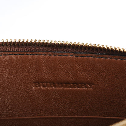 Burberry House Check Derby Peyton Crossbody Clutch Bag Tan 7 of 7