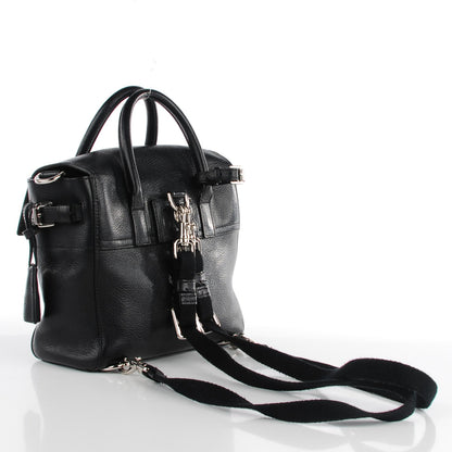 Mulberry Natural Leather Mini Cara Delevigne Convertible Satchel Black 3 of 11