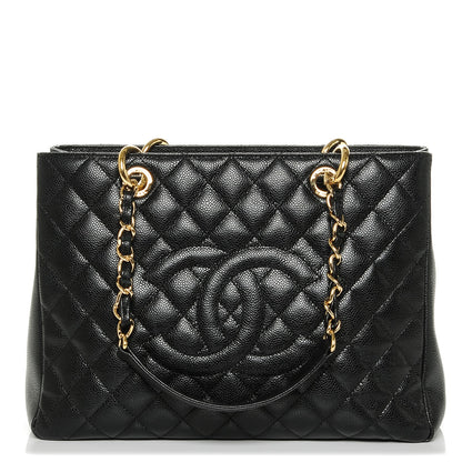 Chanel Caviar Quilted Grand Shopping Tote GST Black 1 of 7