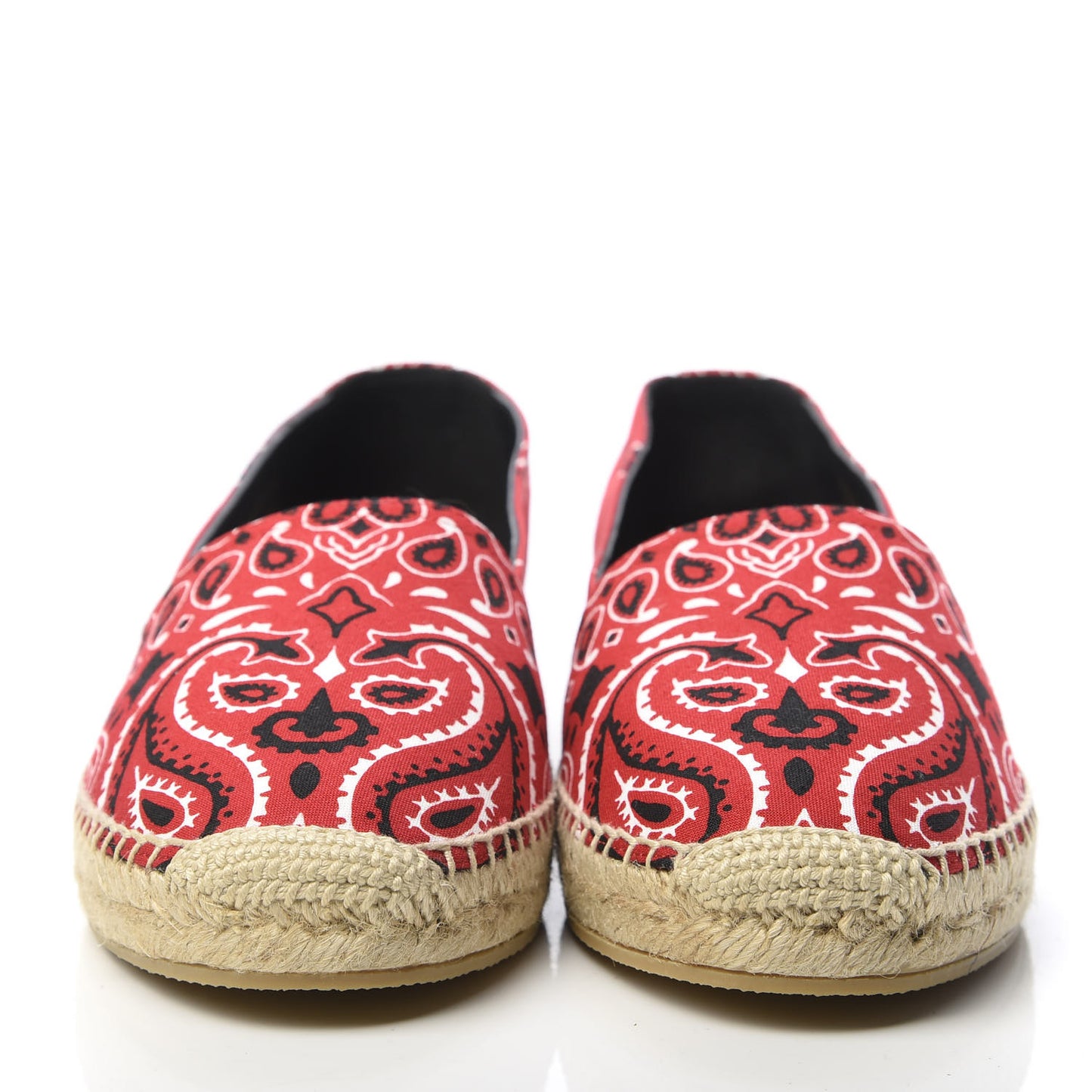 Bandana Print Canvas Espadrilles 38.5 Red