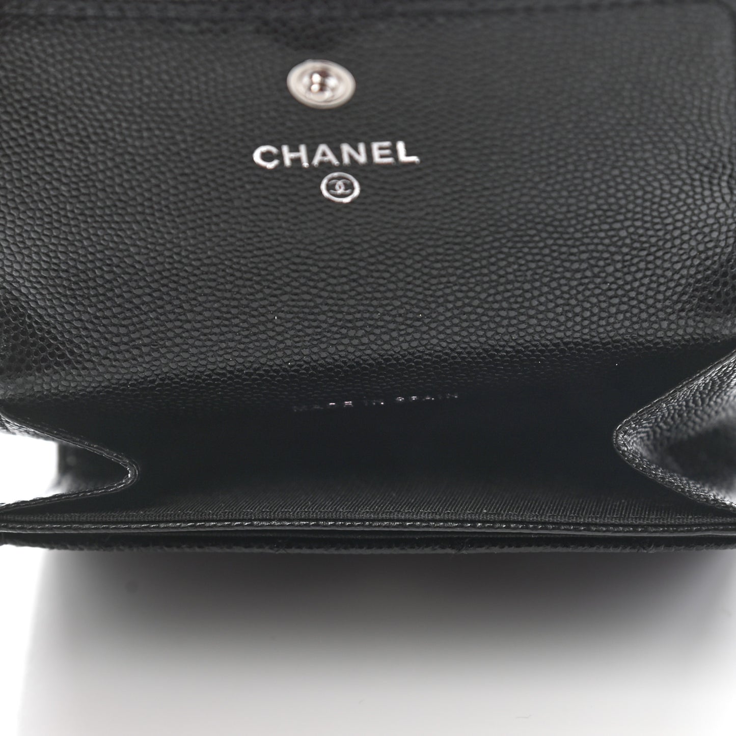 Caviar Quilted Boy Flap Card Holder Black