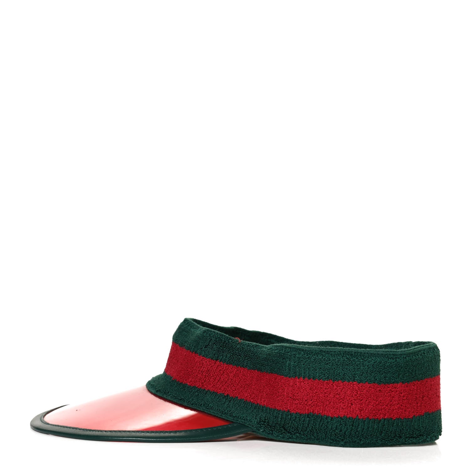 Gucci Vinyl Web Visor M Green Red 3 of 8