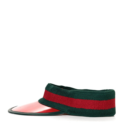 Gucci Vinyl Web Visor M Green Red 3 of 8