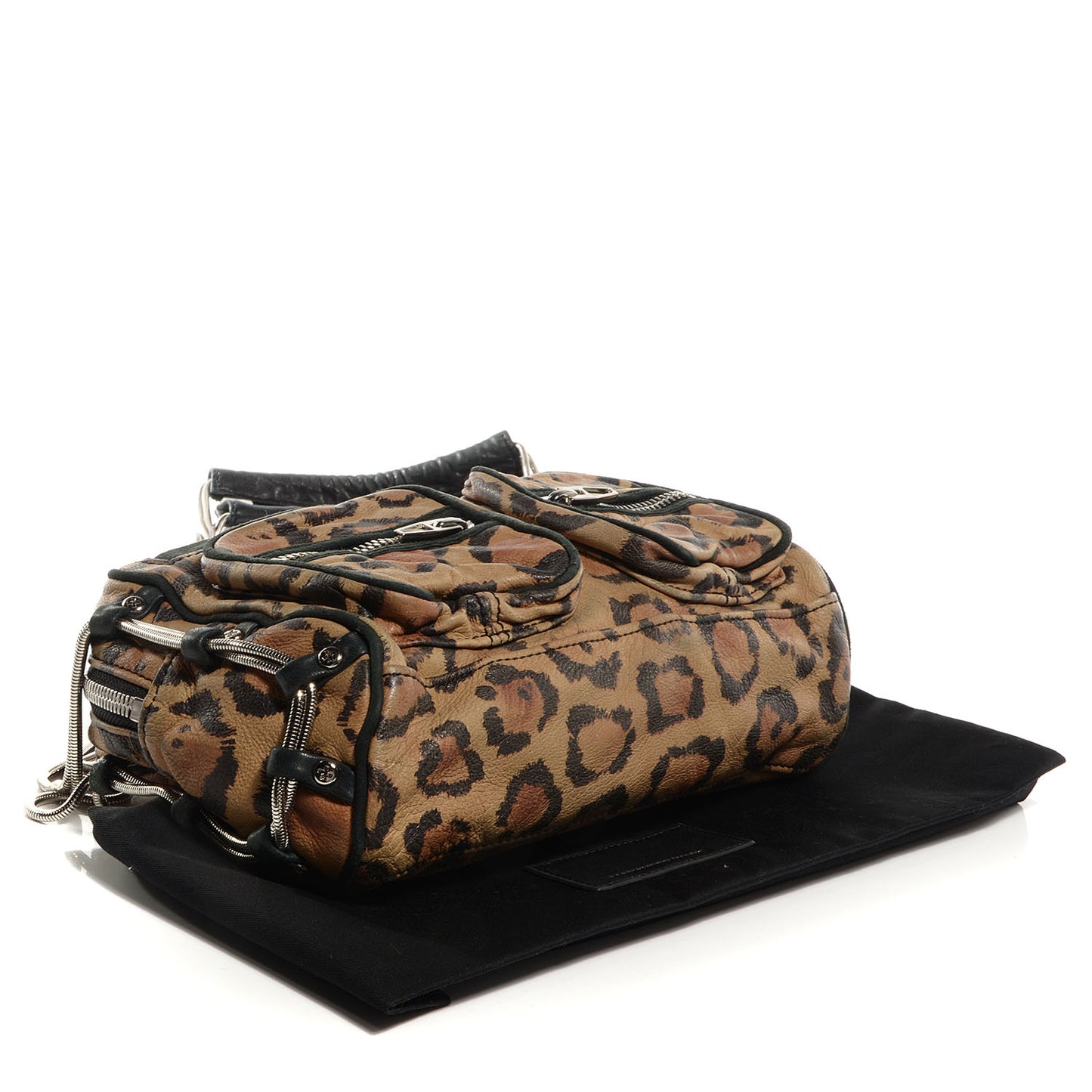Goatskin Leopard Print Brenda Chain Bag