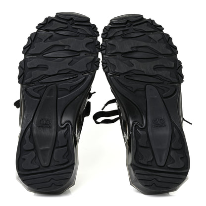 Valentino Garavani Calfskin Studded Womens Bounce Sneakers 36.5 Black 6 of 10