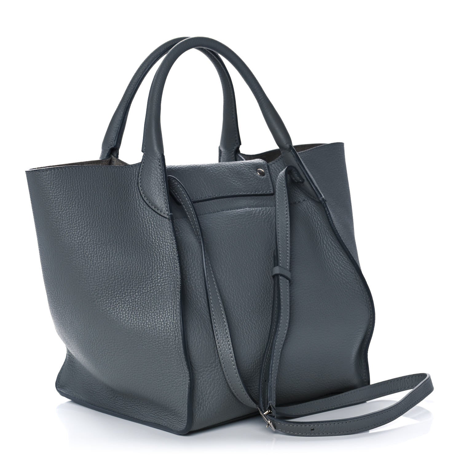 Celine Supple Calfskin Long Strap Small Big Bag Zinc 2 of 12