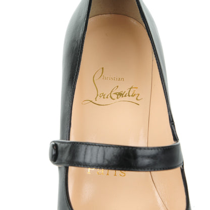Christian Louboutin Kid Leather Wallis 110 Platform Mary Jane Pumps 36 Black 7 of 7