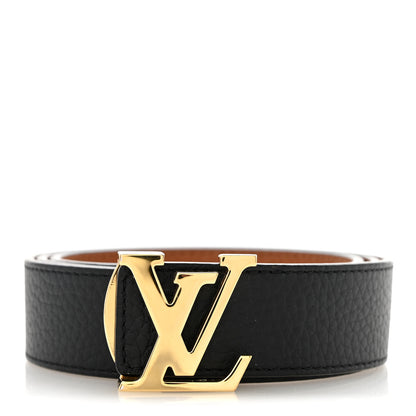 Louis Vuitton Taurillon Calfskin 30mm LV Initiales Reversible Belt 80 32 Black 1 of 10