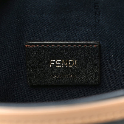 Fendi Vitello Century Matte Stamp Patch Bi-Color Mini Camera Case Blue Notte Amido Pink 6 of 11